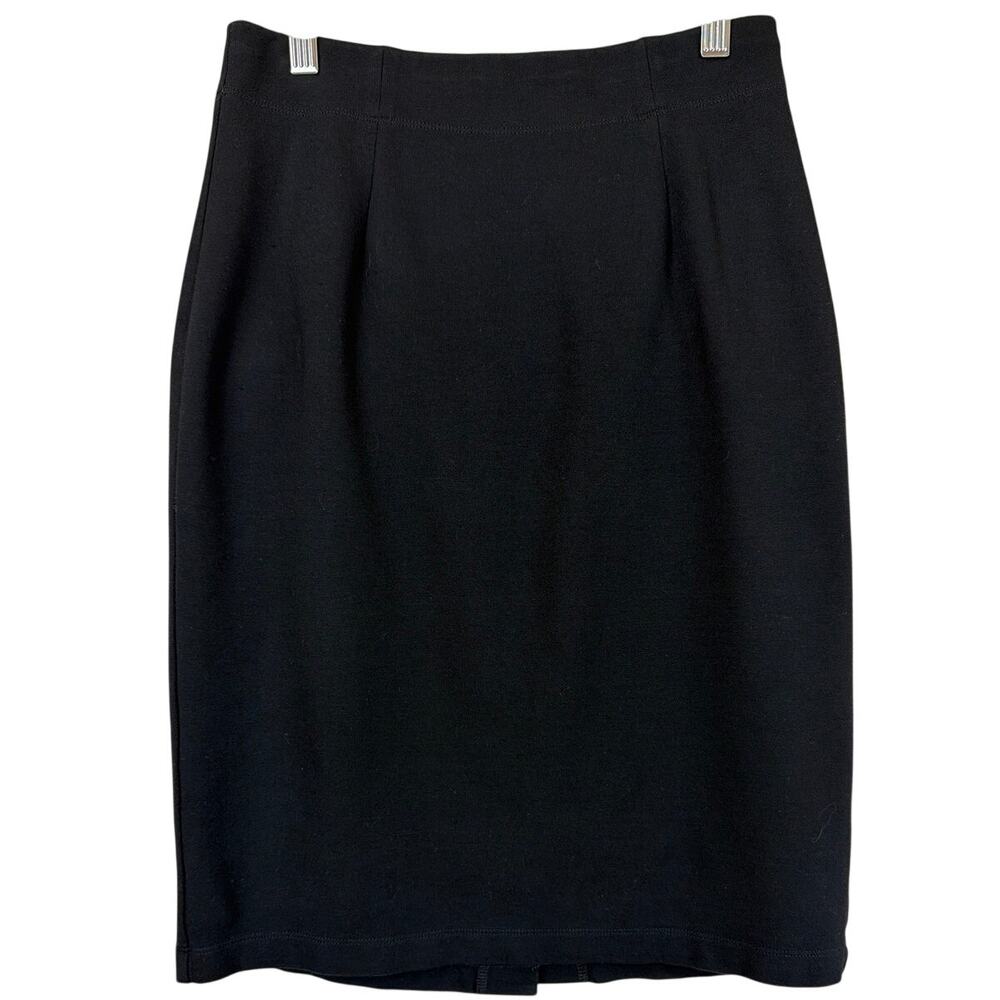 Eileen Fisher Black Elastic Waist Pencil Skirt XS